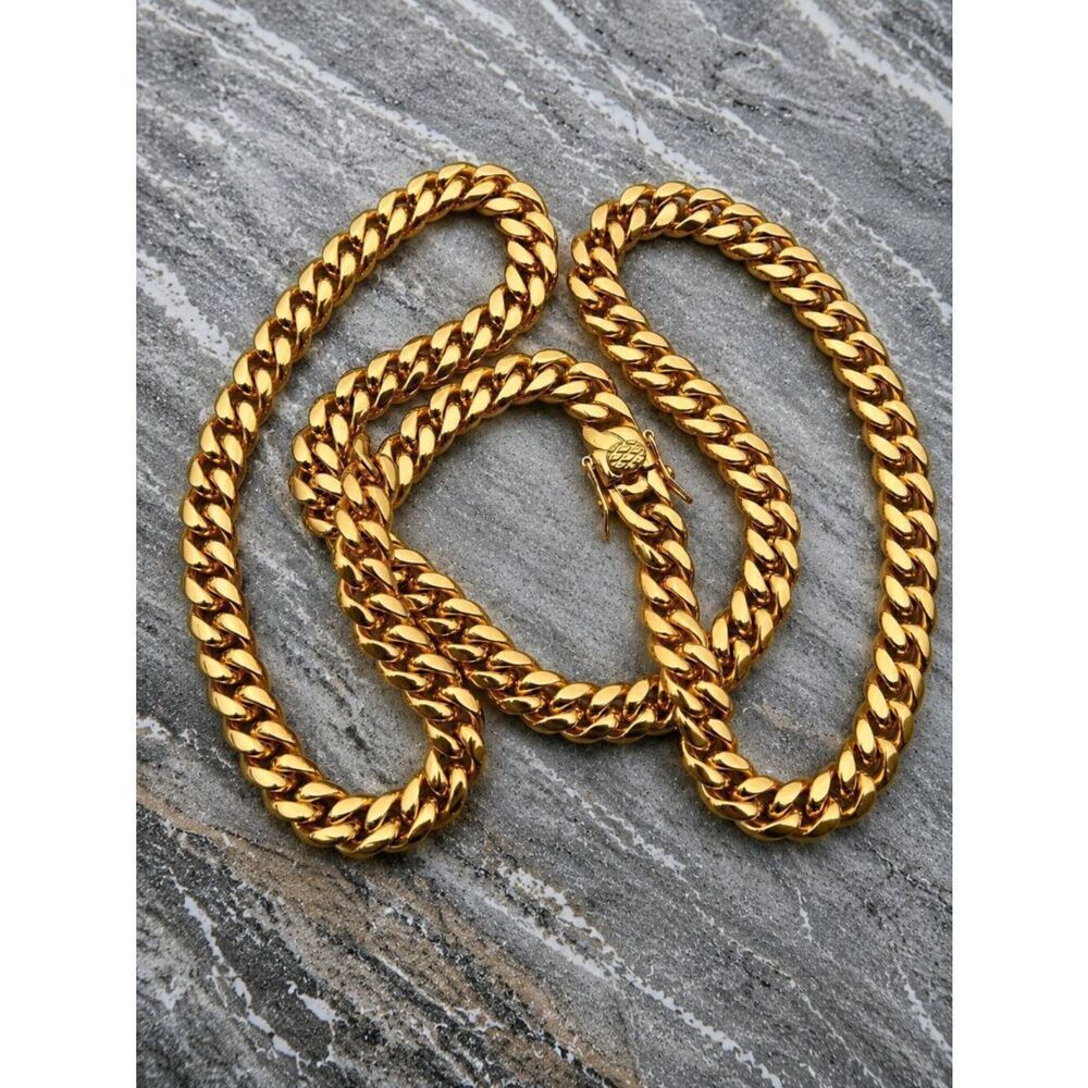 14k GP IP Luxury Cuban Link Chain